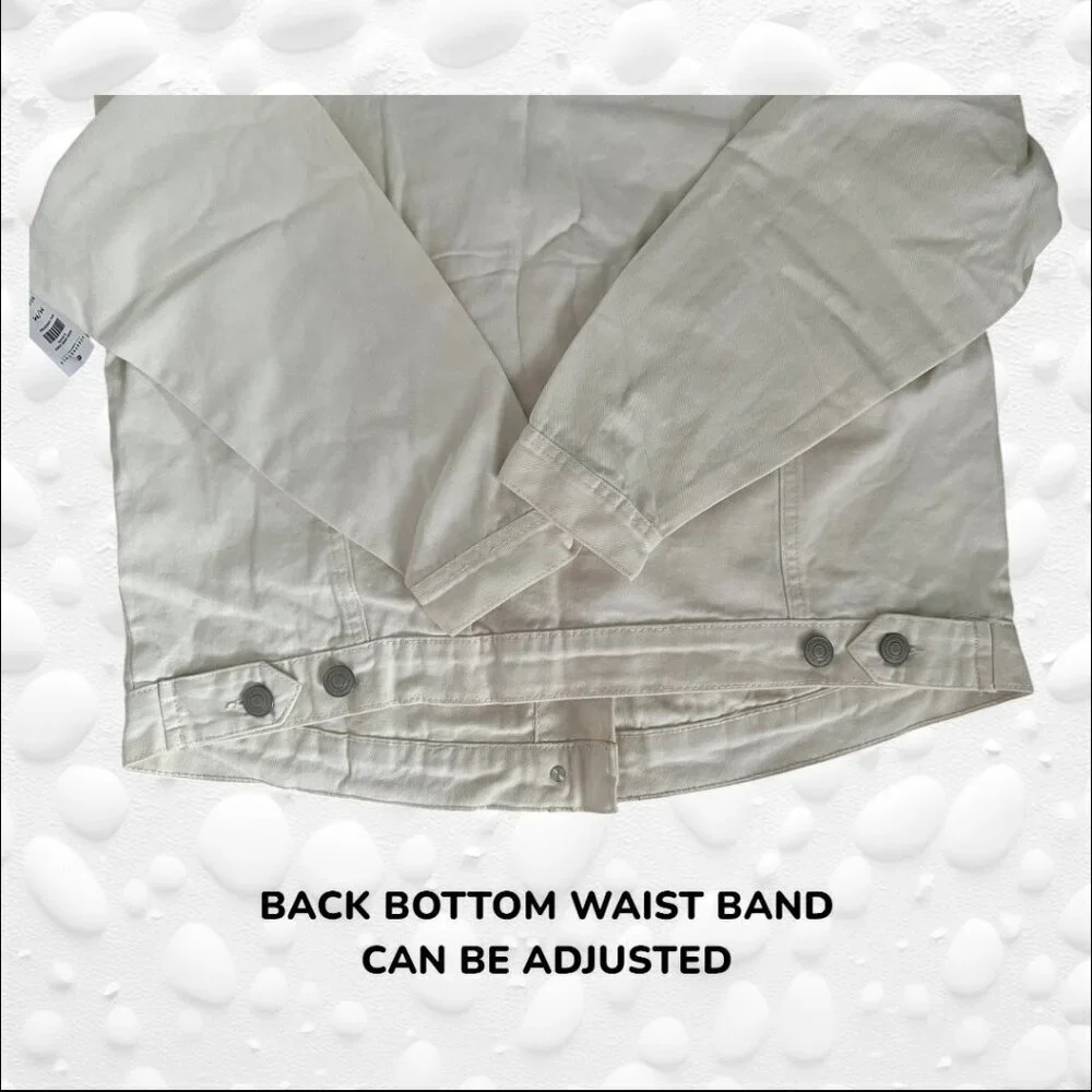 Off White Denim Jacket Boyfriend Fit M - NWT - Picture 3 of 9